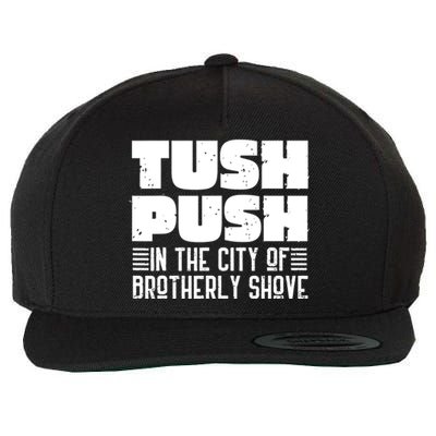 Tush Push In The City Of Brotherly Shove Funny Football Wool Snapback Cap