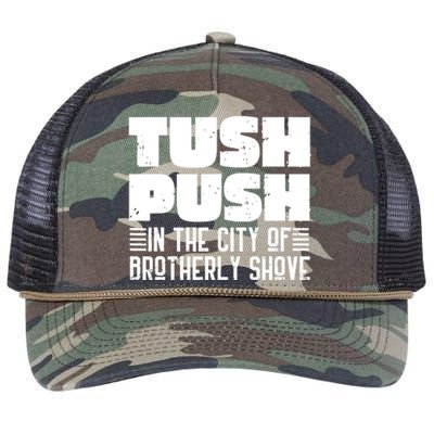 Tush Push In The City Of Brotherly Shove Funny Football Retro Rope Trucker Hat Cap