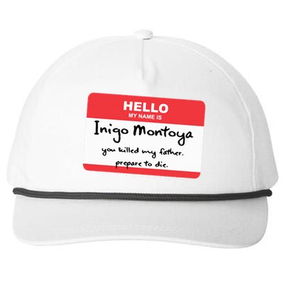 The Princess Inigo Montoya Name Tag Snapback Five-Panel Rope Hat