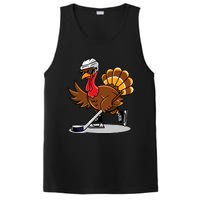 Turkey Playing Ice Hockey Happy Thanksgiving Turkey PosiCharge Competitor Tank