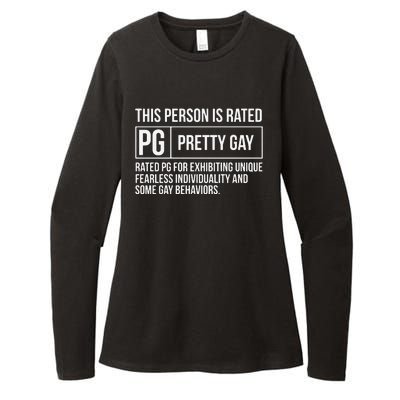 This Person Is Rated Pg Pretty Gay Funny Lgbt Joke Womens CVC Long Sleeve Shirt