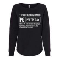 This Person Is Rated Pg Pretty Gay Funny Lgbt Joke Womens California Wash Sweatshirt