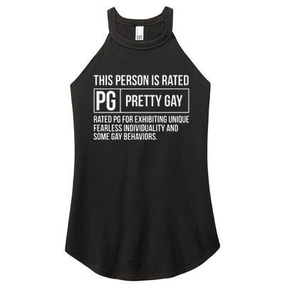 This Person Is Rated Pg Pretty Gay Funny Lgbt Joke Women’s Perfect Tri Rocker Tank