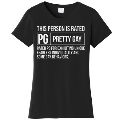 This Person Is Rated Pg Pretty Gay Funny Lgbt Joke Women's T-Shirt