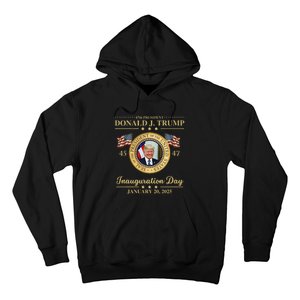 Trump Photo Inauguration Day January 2025 Usa Flag Formal Hoodie