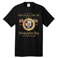 Trump Photo Inauguration Day January 2025 Usa Flag Formal Tall T-Shirt