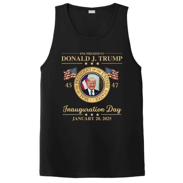 Trump Photo Inauguration Day January 2025 Usa Flag Formal PosiCharge Competitor Tank