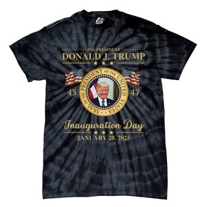 Trump Photo Inauguration Day January 2025 Usa Flag Formal Tie-Dye T-Shirt