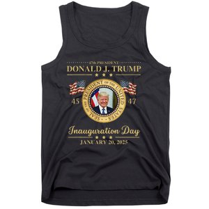 Trump Photo Inauguration Day January 2025 Usa Flag Formal Tank Top