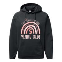  This Princess is 5 Years Old! 5th Birthday Fifth Birthday Performance Fleece Hoodie