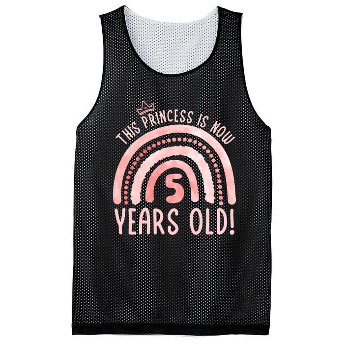  This Princess is 5 Years Old! 5th Birthday Fifth Birthday Mesh Reversible Basketball Jersey Tank