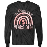  This Princess is 5 Years Old! 5th Birthday Fifth Birthday Tie-Dye Long Sleeve Shirt