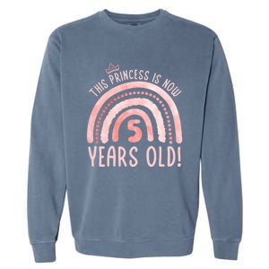  This Princess is 5 Years Old! 5th Birthday Fifth Birthday Garment-Dyed Sweatshirt