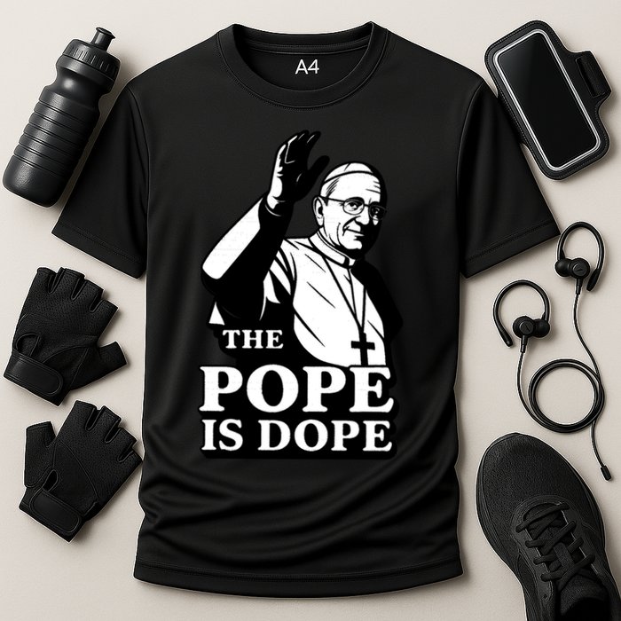 The Pope Is Dope Pope Leo XIV Cooling Performance Crew T-Shirt