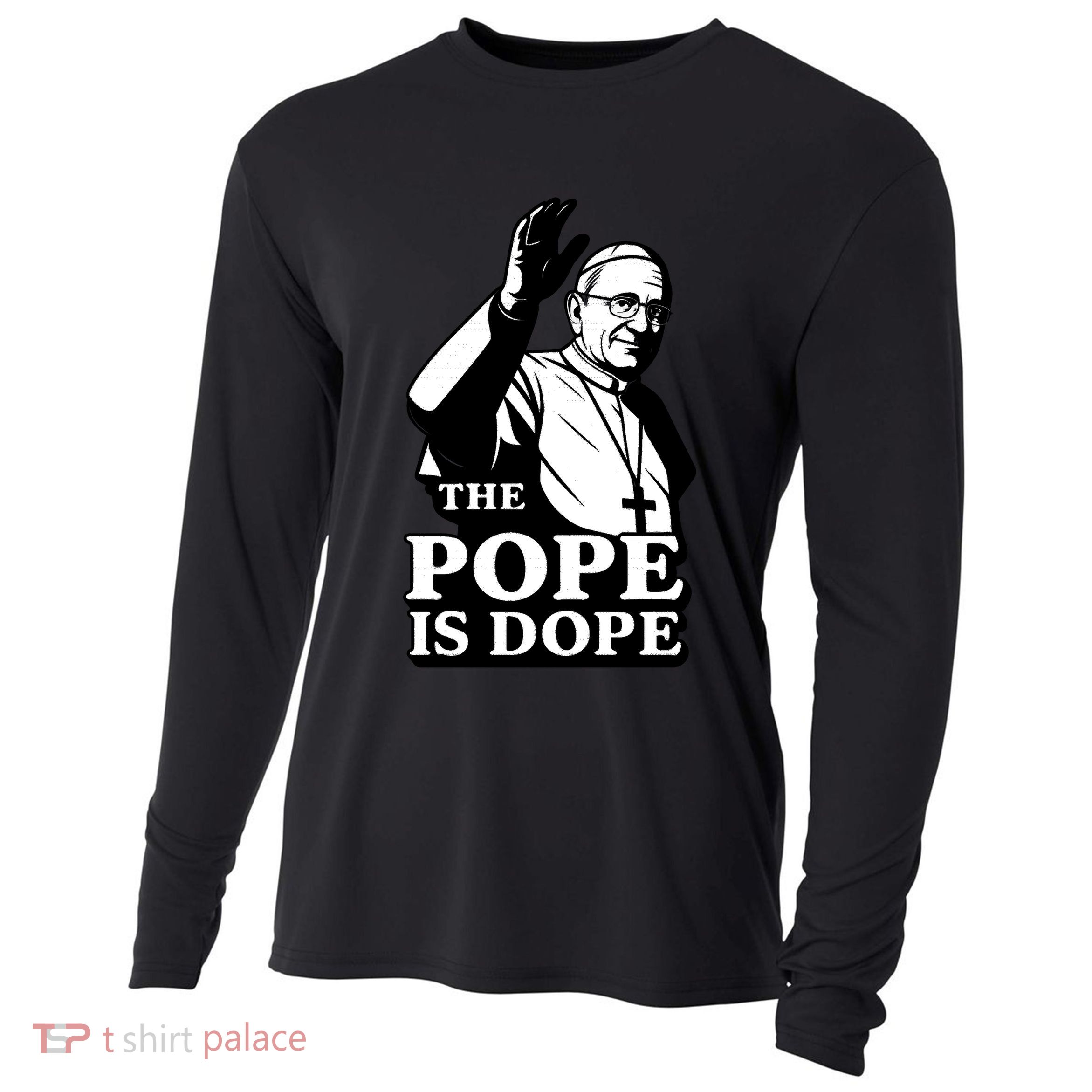 The Pope Is Dope Pope Leo XIV Cooling Performance Long Sleeve Crew