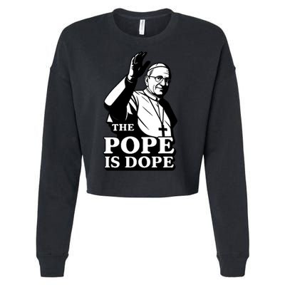 The Pope Is Dope Pope Leo XIV Cropped Pullover Crew