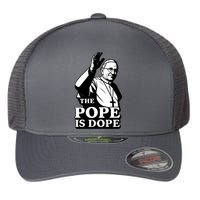 The Pope Is Dope Pope Leo XIV Flexfit Unipanel Trucker Cap