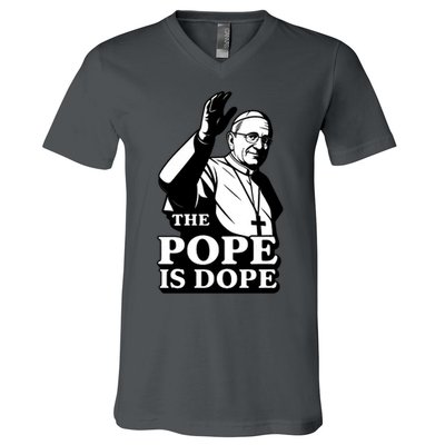 The Pope Is Dope Pope Leo XIV V-Neck T-Shirt