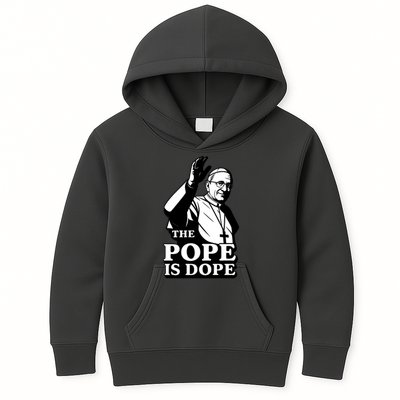 The Pope Is Dope Pope Leo XIV Kids Hoodie
