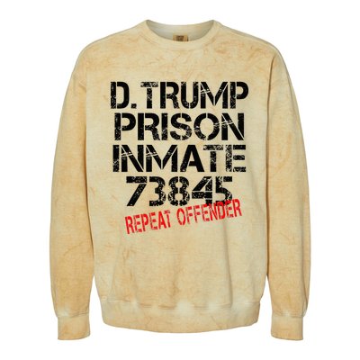 Trump Prisoner Inmate Colorblast Crewneck Sweatshirt