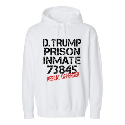 Trump Prisoner Inmate Garment-Dyed Fleece Hoodie