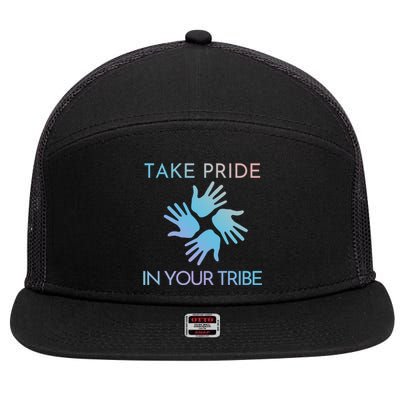 Take Pride In Your Tribe Meaningful Gift 7 Panel Mesh Trucker Snapback Hat