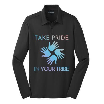 Take Pride In Your Tribe Meaningful Gift Silk Touch Performance Long Sleeve Polo