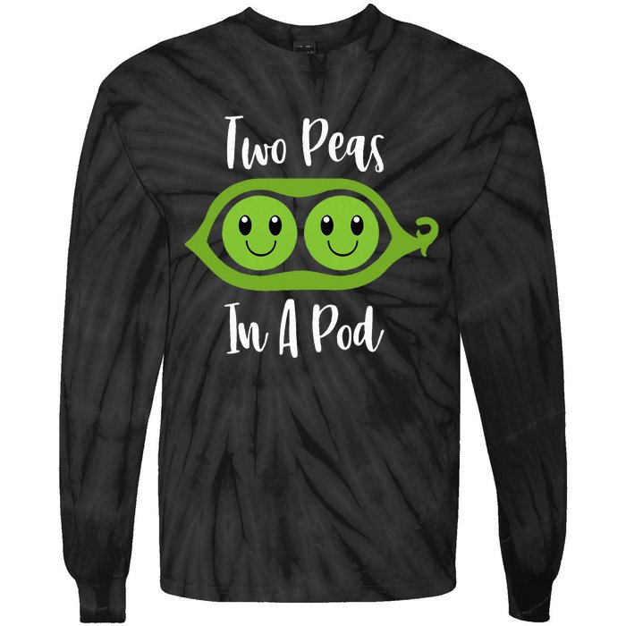 Two Peas In A Pod Couples Matching Best Friend Tie-Dye Long Sleeve Shirt