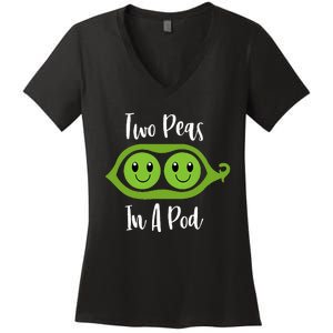 Two Peas In A Pod Couples Matching Best Friend Women's V-Neck T-Shirt