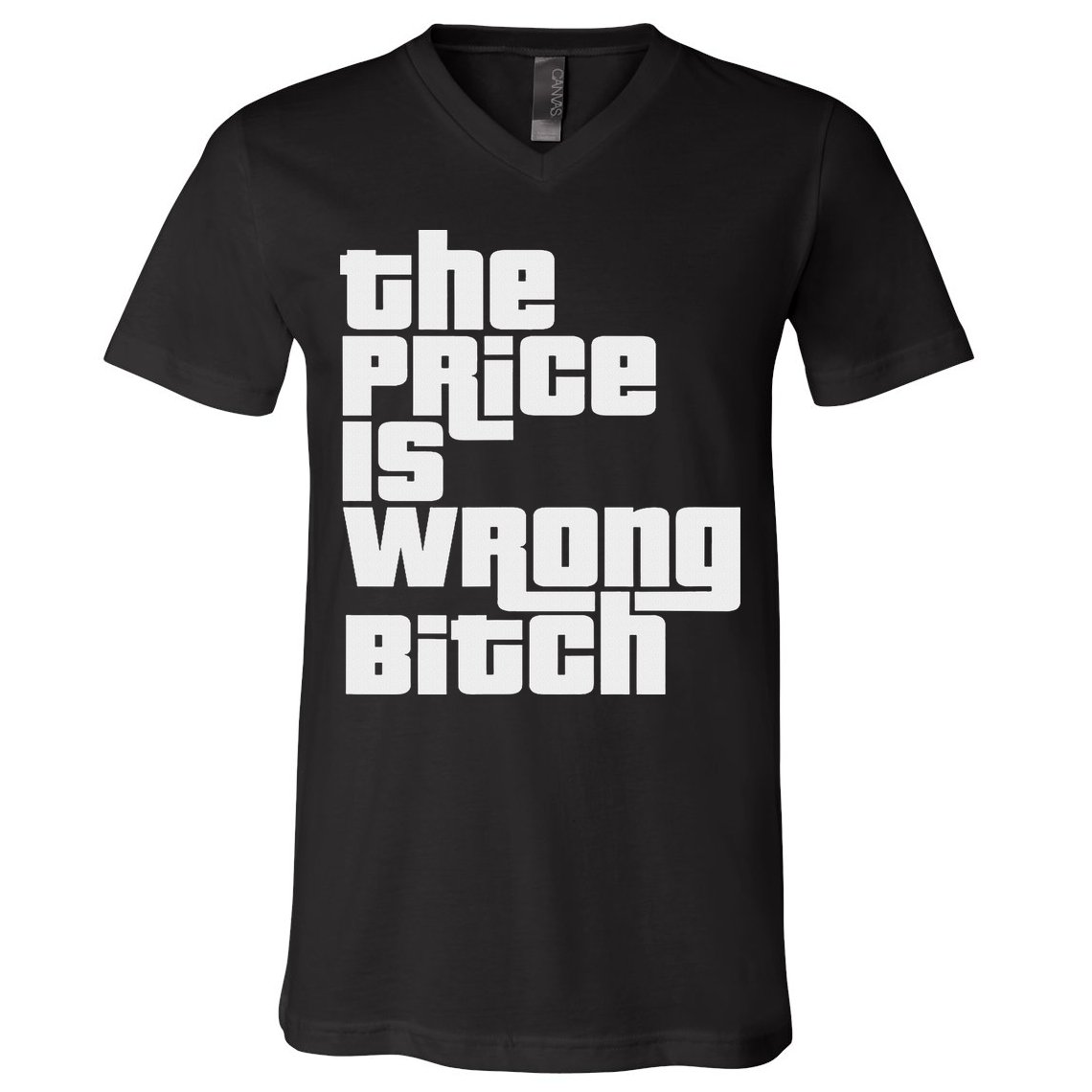The Price Is Wrong Bitch Funny Adult Humor Funny Right Gift V-Neck T-Shirt