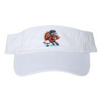 Turkey Playing Ice Hockey Happy Thanksgiving Turkey Day Valucap Bio-Washed Visor