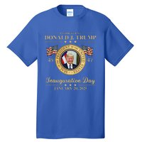 Trump Photo Inauguration Day January 2025 Usa Flag Tall T-Shirt