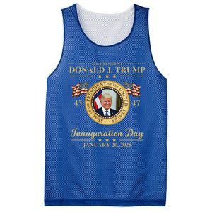 Trump Photo Inauguration Day January 2025 Usa Flag Mesh Reversible Basketball Jersey Tank