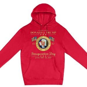 Trump Photo Inauguration Day January 2025 Usa Flag Premium Pullover Hoodie