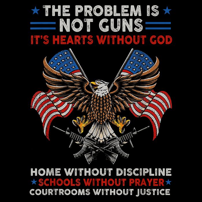 The Problem Is Not Guns ItS Hearts Without God 16 in Basic Backpack