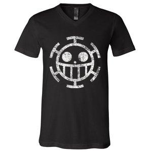 Trafalgar Pirate Jolly Roger V-Neck T-Shirt