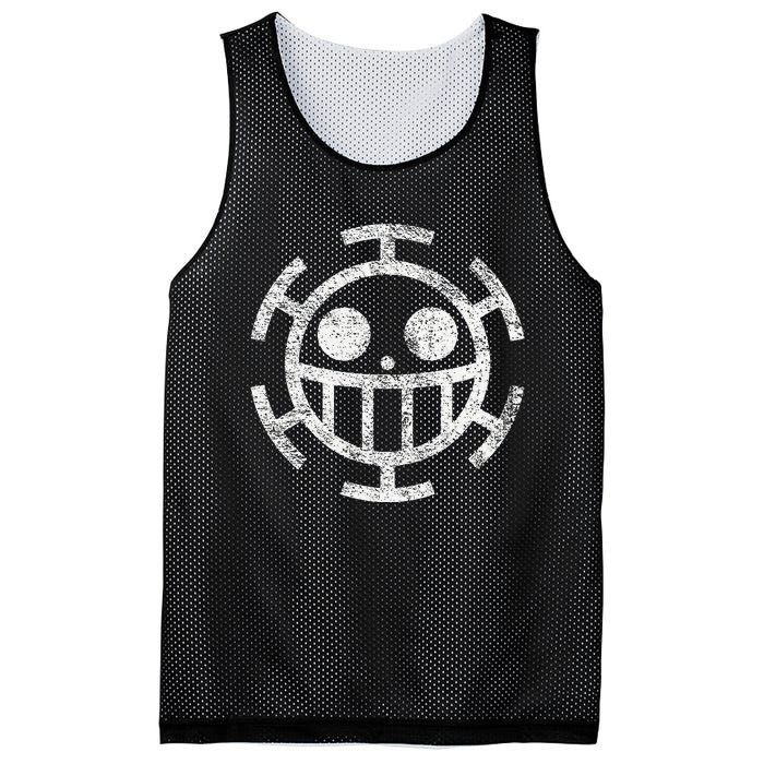 Trafalgar Pirate Jolly Roger Mesh Reversible Basketball Jersey Tank