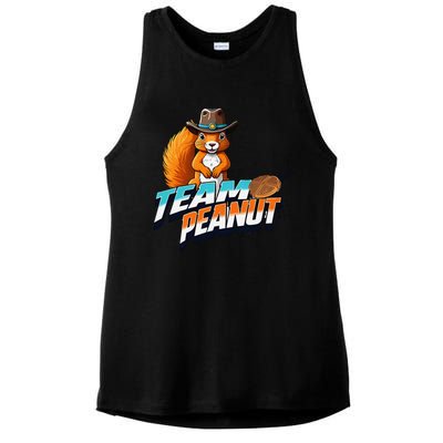 Team Peanut Justice For Peanutthe Squirrel In A Cowboy Hat Ladies PosiCharge Tri-Blend Wicking Tank