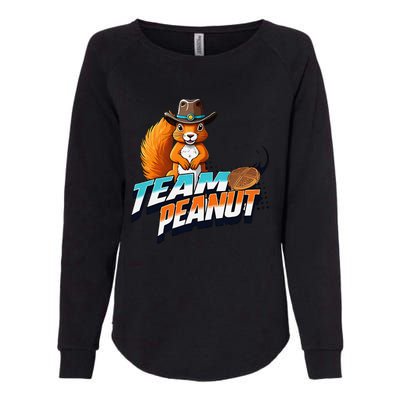 Team Peanut Justice For Peanutthe Squirrel In A Cowboy Hat Womens California Wash Sweatshirt