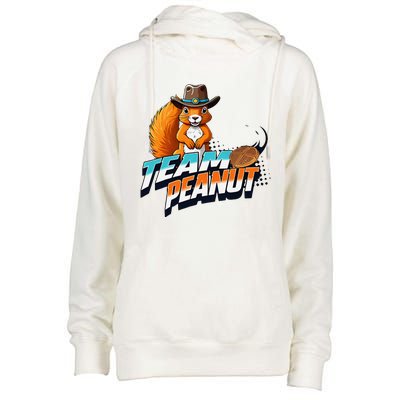 Team Peanut Justice For Peanutthe Squirrel In A Cowboy Hat Womens Funnel Neck Pullover Hood