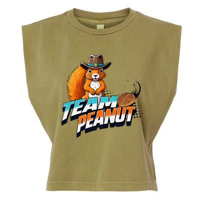 Team Peanut Justice For Peanutthe Squirrel In A Cowboy Hat Garment-Dyed Women's Muscle Tee