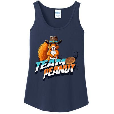 Team Peanut Justice For Peanutthe Squirrel In A Cowboy Hat Ladies Essential Tank