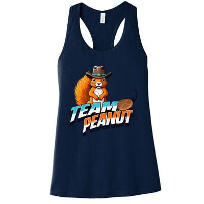 Team Peanut Justice For Peanutthe Squirrel In A Cowboy Hat Women's Racerback Tank