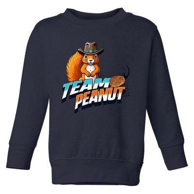 Team Peanut Justice For Peanutthe Squirrel In A Cowboy Hat Toddler Sweatshirt