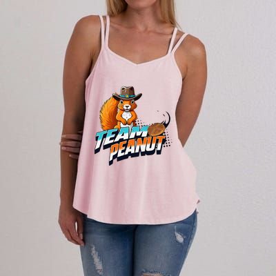 Team Peanut Justice For Peanutthe Squirrel In A Cowboy Hat Women's Strappy Tank