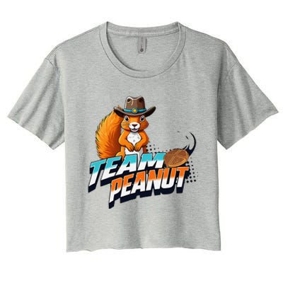 Team Peanut Justice For Peanutthe Squirrel In A Cowboy Hat Women's Crop Top Tee