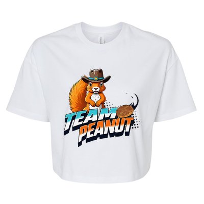 Team Peanut Justice For Peanutthe Squirrel In A Cowboy Hat Bella+Canvas Jersey Crop Tee