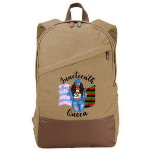 Transexual Pride Juneteenth Queen Black Mom Mamma Meaningful Gift Cotton Canvas Backpack