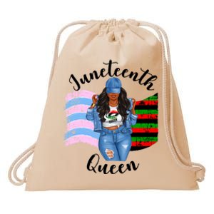 Transexual Pride Juneteenth Queen Black Mom Mamma Meaningful Gift Drawstring Bag