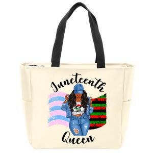 Transexual Pride Juneteenth Queen Black Mom Mamma Meaningful Gift Zip Tote Bag